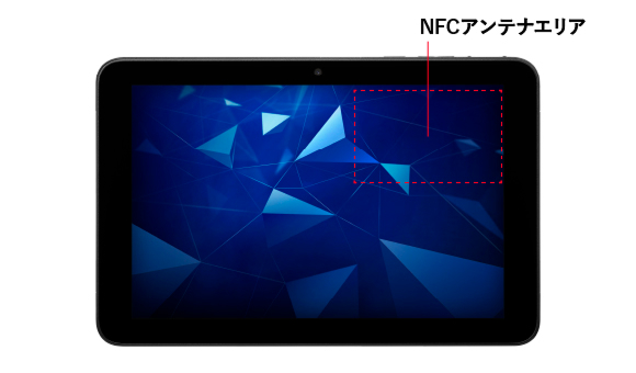 ディスプレイ面でのNFC読み取りが可能